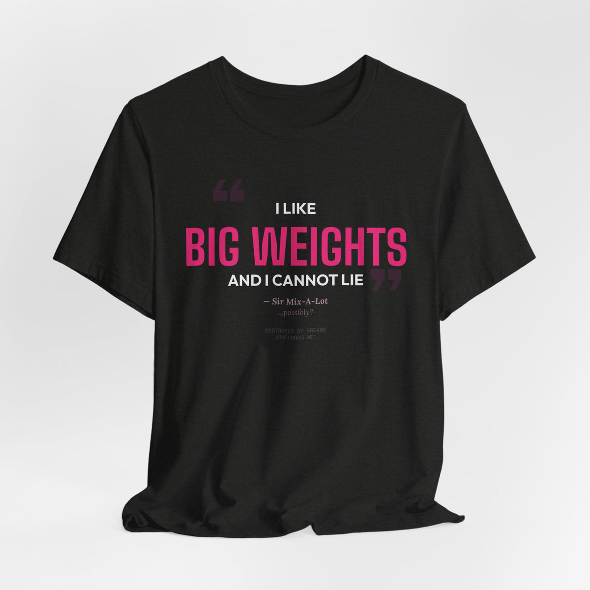 Big Weights men's tee - funny gym shirt by DoD Fitness