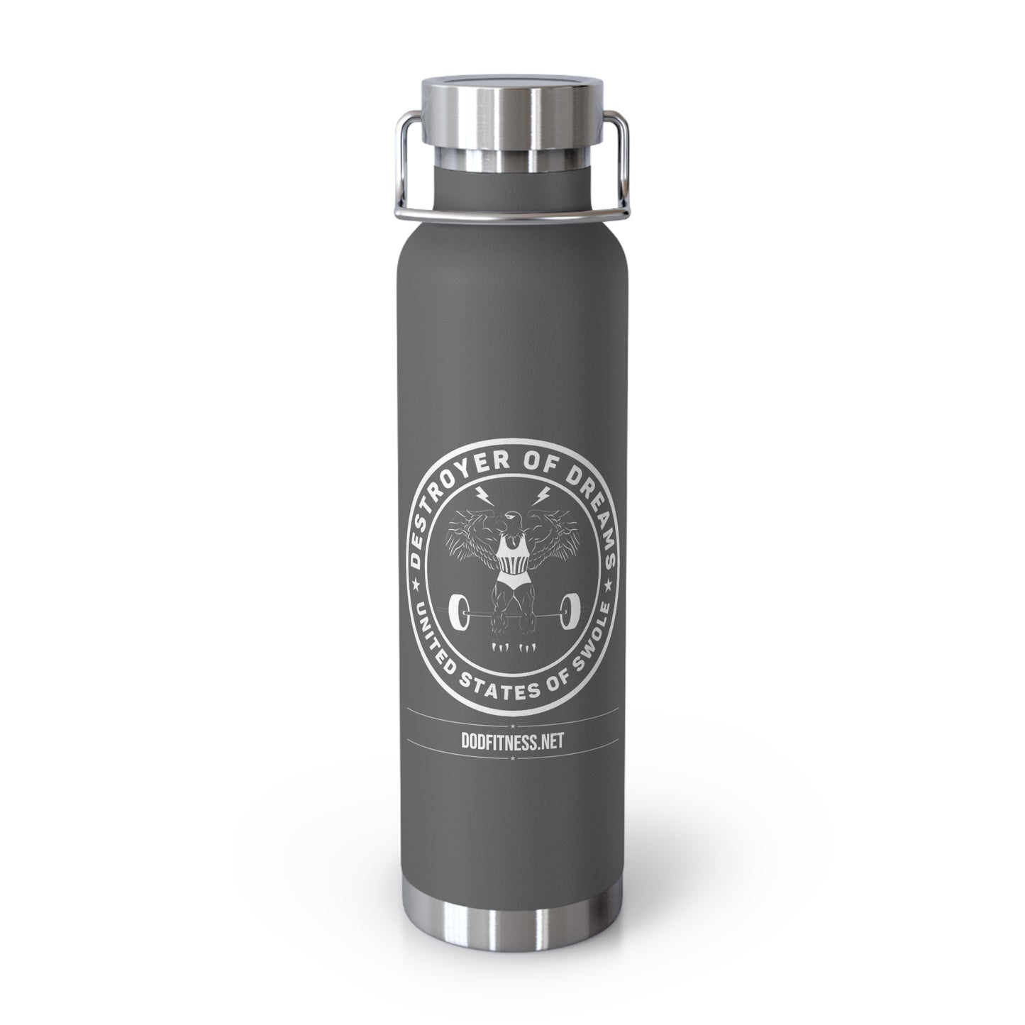 Fitness Logo Water Bottle — 22oz Copper Vacuum Insulated Sports Bottle