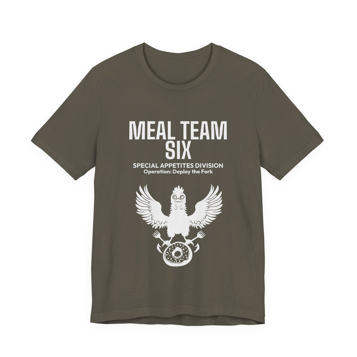 MEAL Team 6 - Deploy the Fork men's tee in Army - funny gym shirt by DoD Fitness