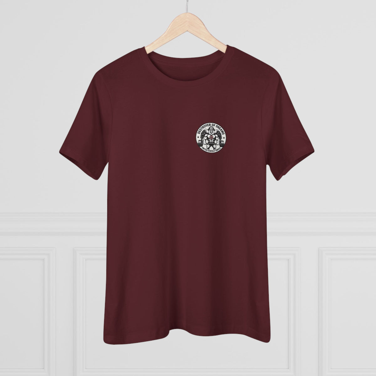 Thin Red Line women's tee - funny gym shirt by DoD Fitness