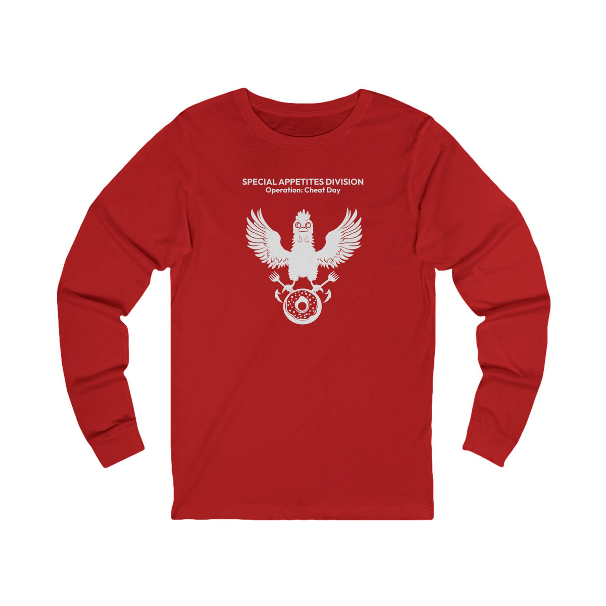 MEAL Team 6 - Operation: Cheat Day long sleeve tee in Navy - funny gym shirt by DoD Fitness