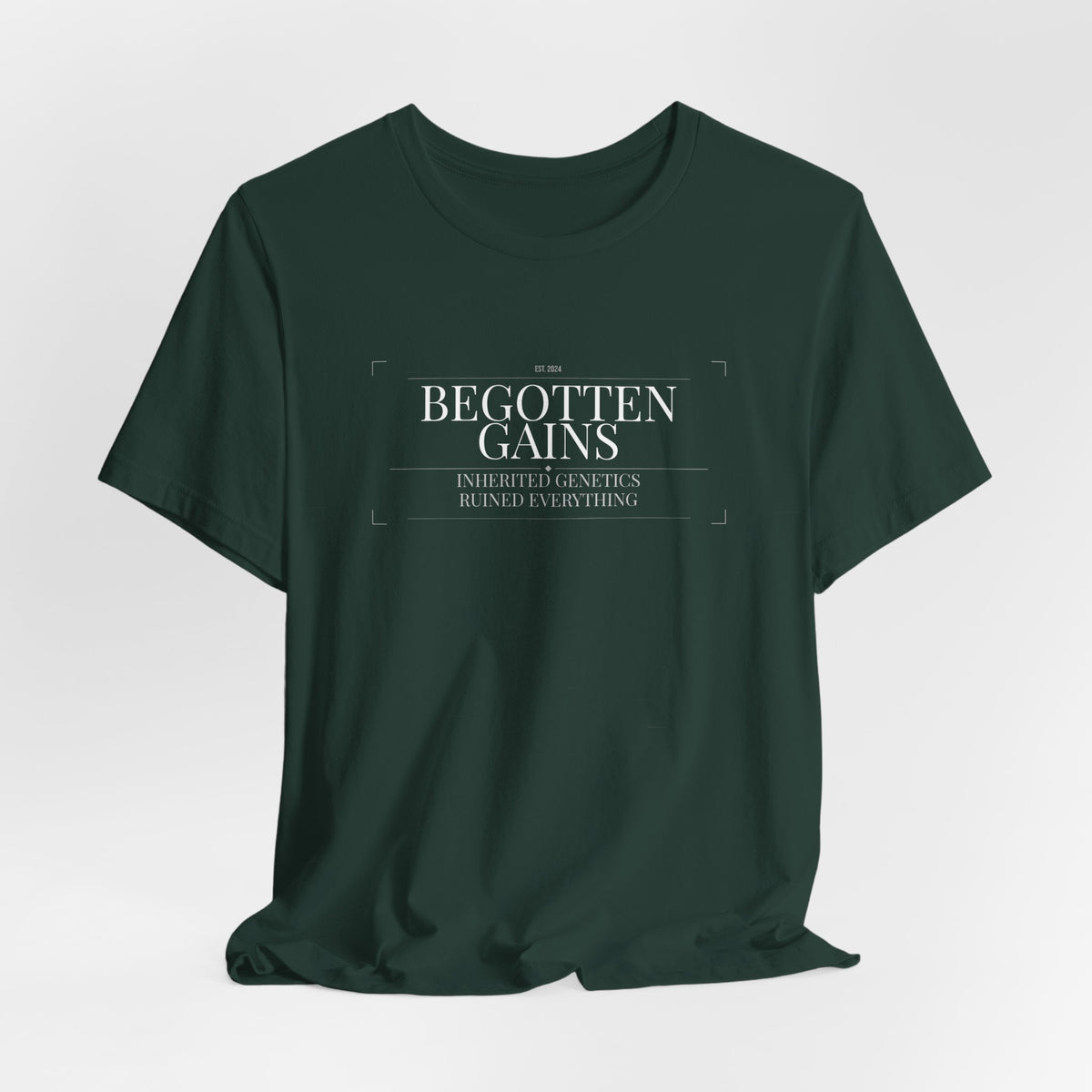 Begotten Gains - Iron Devotion men's tee - funny gym shirt by DoD Fitness