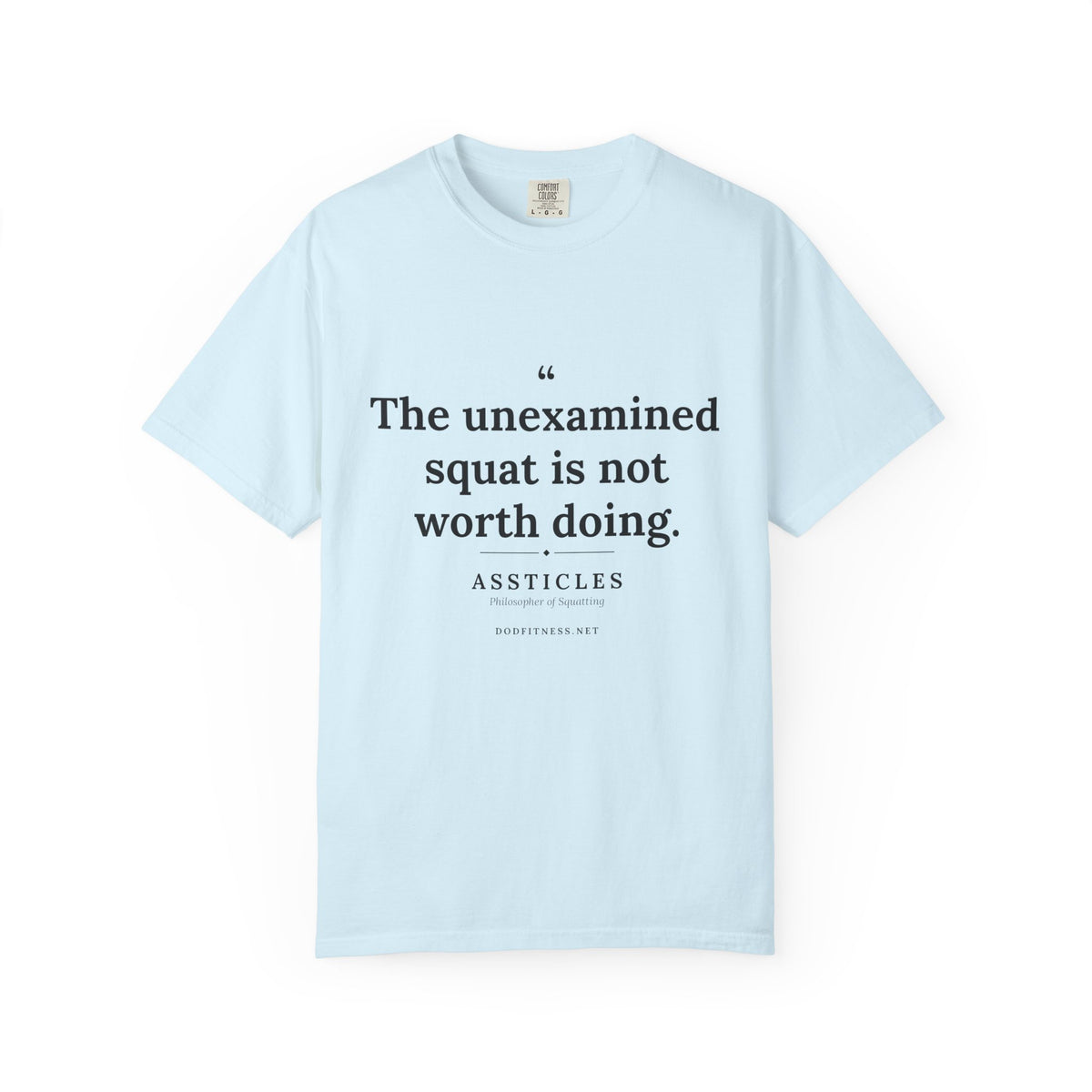 Assticles - The Unexamined Squat men's tee - funny gym shirt by DoD Fitness
