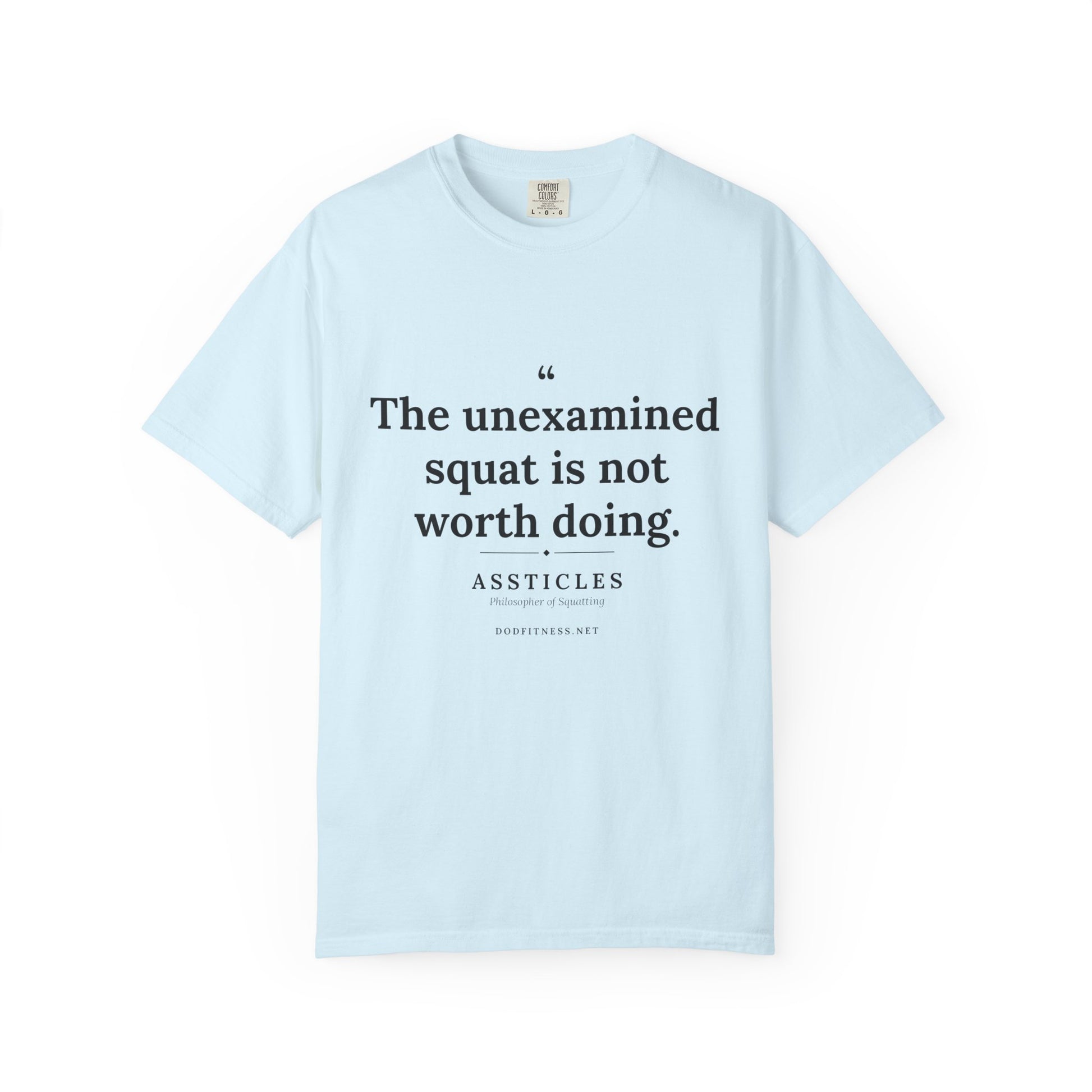 Assticles - The Unexamined Squat men's tee - funny gym shirt by DoD Fitness
