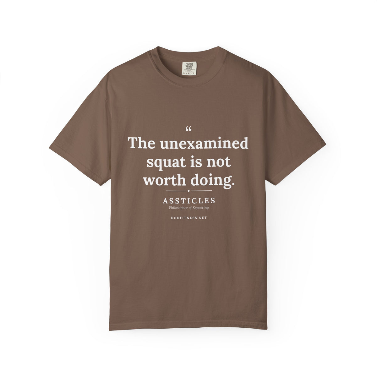 Assticles - The Unexamined Squat men's tee - funny gym shirt by DoD Fitness