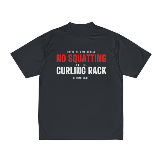 Curling Rack performance tee in Black - funny gym shirt by DoD Fitness