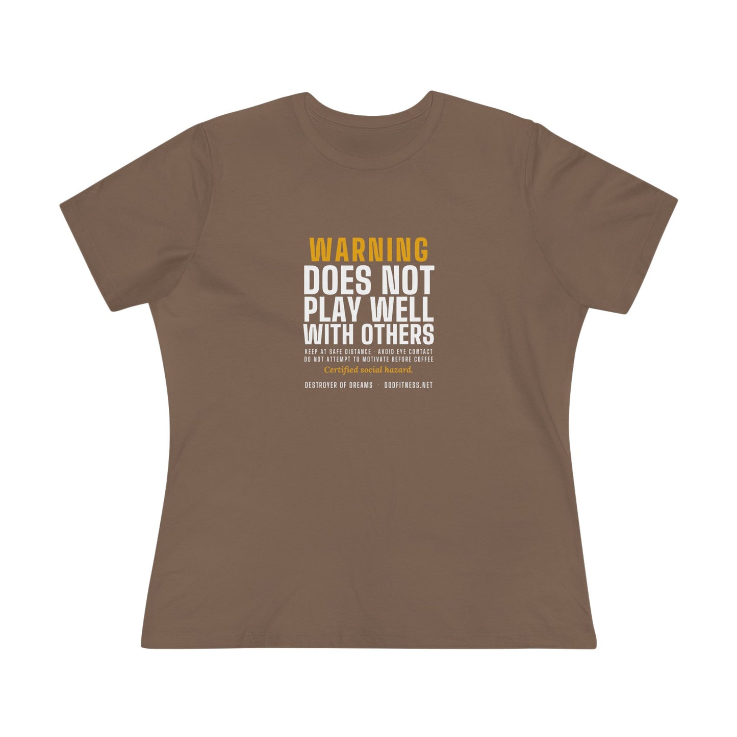 DoD Fitness - Warning Label Women's Tee