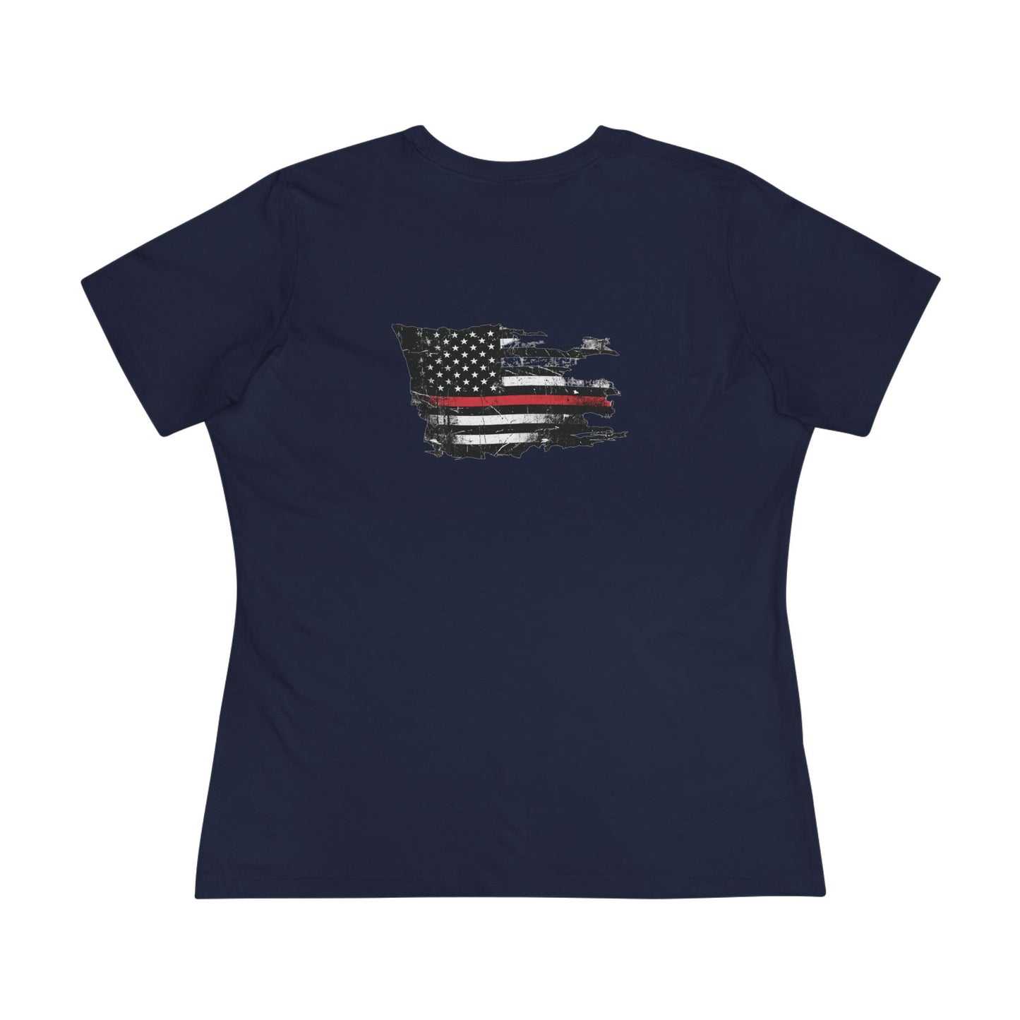 Thin Red Line women's tee - funny gym shirt by DoD Fitness