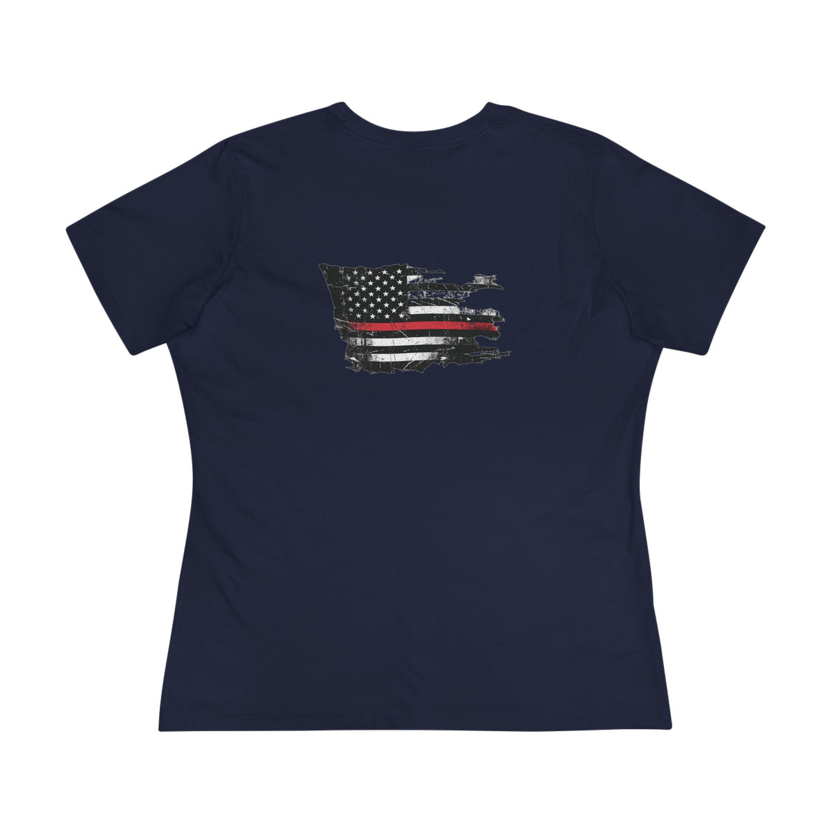 Thin Red Line women's tee - funny gym shirt by DoD Fitness