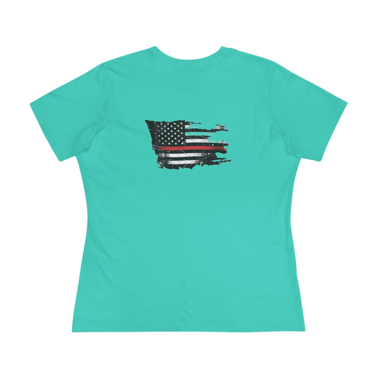 Thin Red Line women's tee - funny gym shirt by DoD Fitness