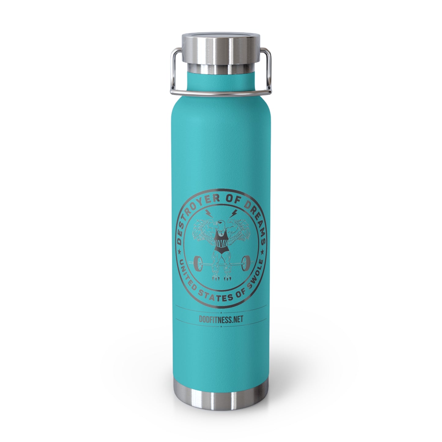 Fitness Logo Water Bottle — 22oz Copper Vacuum Insulated Sports Bottle