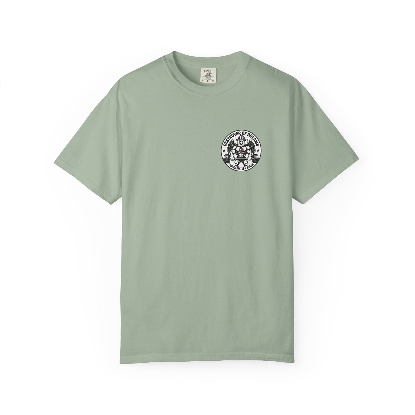 Thin Red Line men's tee in Bay - funny gym shirt by DoD Fitness