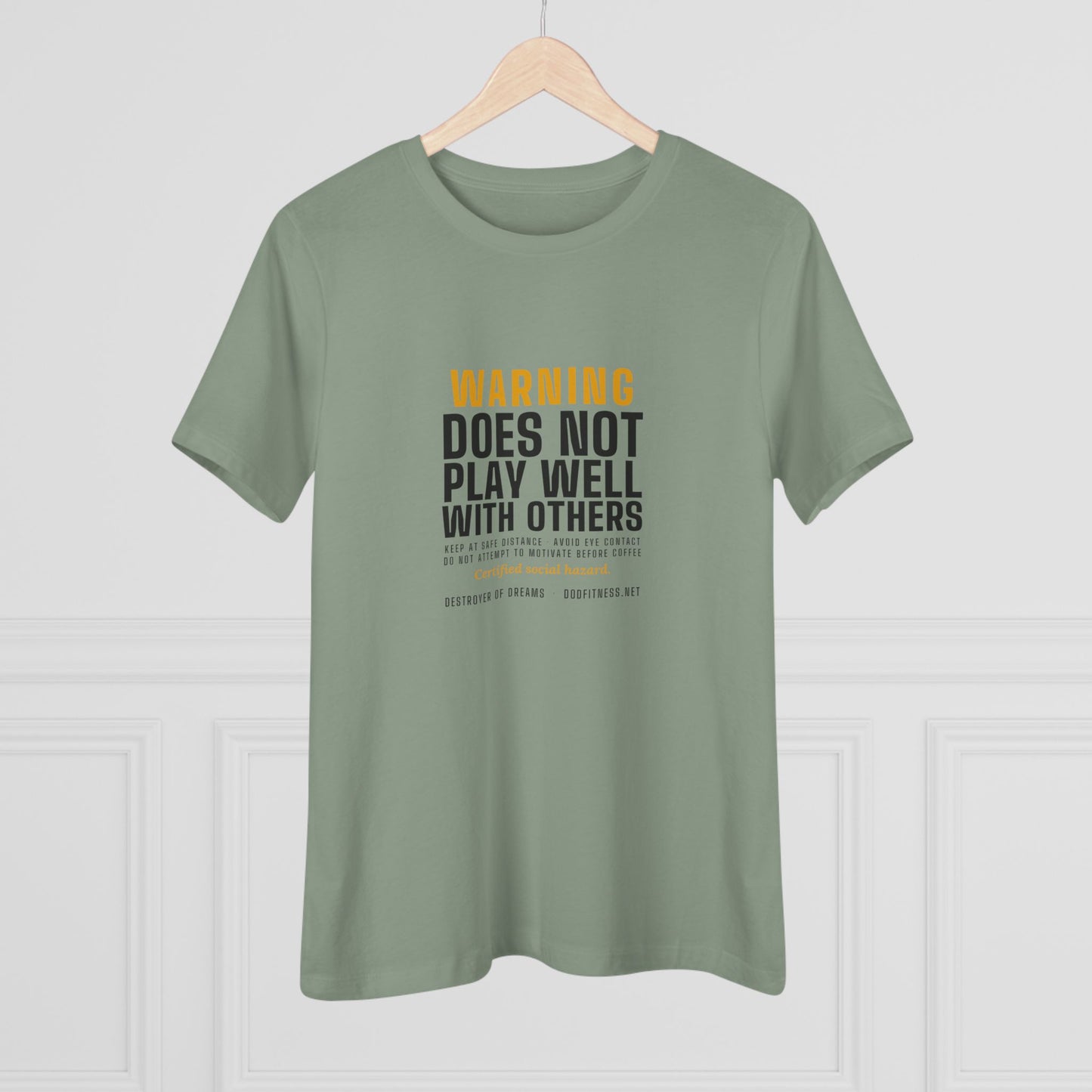 DoD Fitness - Warning Label Women's Tee