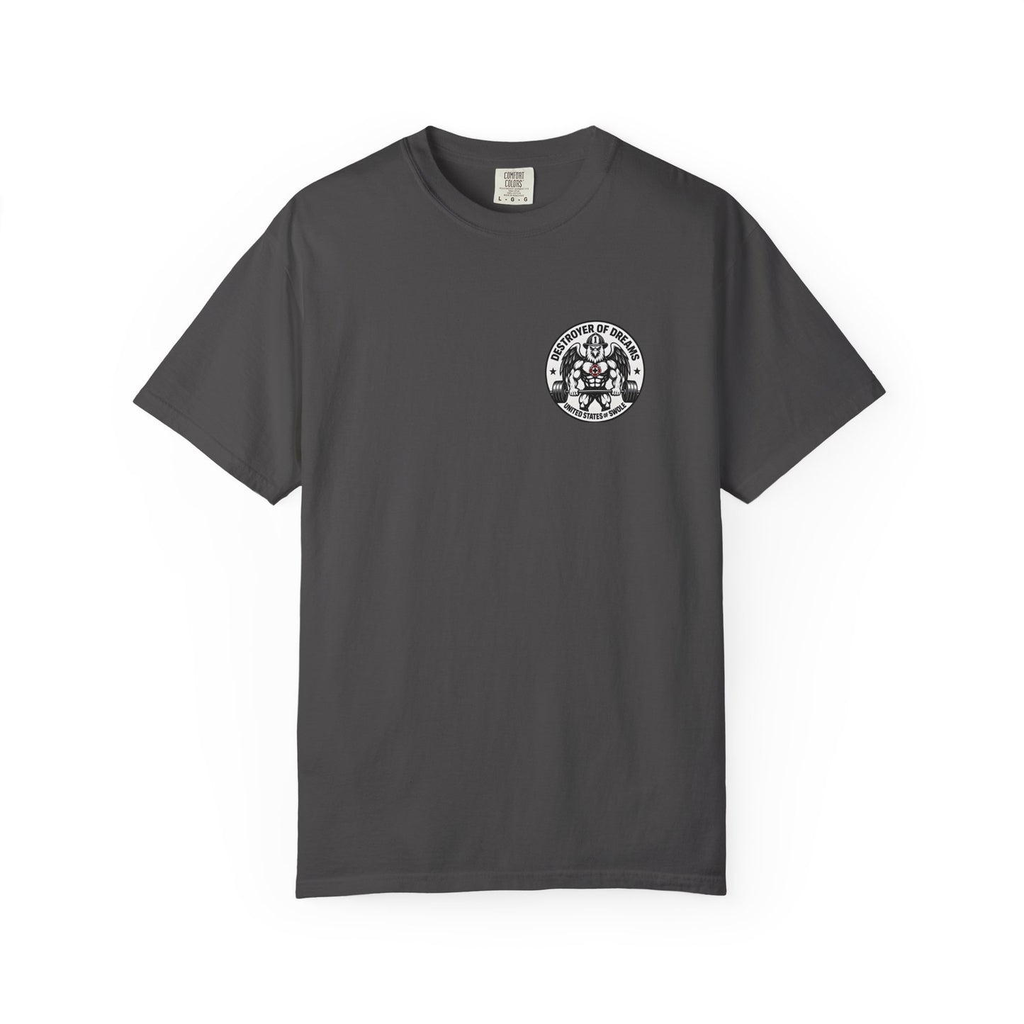 Thin Red Line men's tee in Graphite - funny gym shirt by DoD Fitness