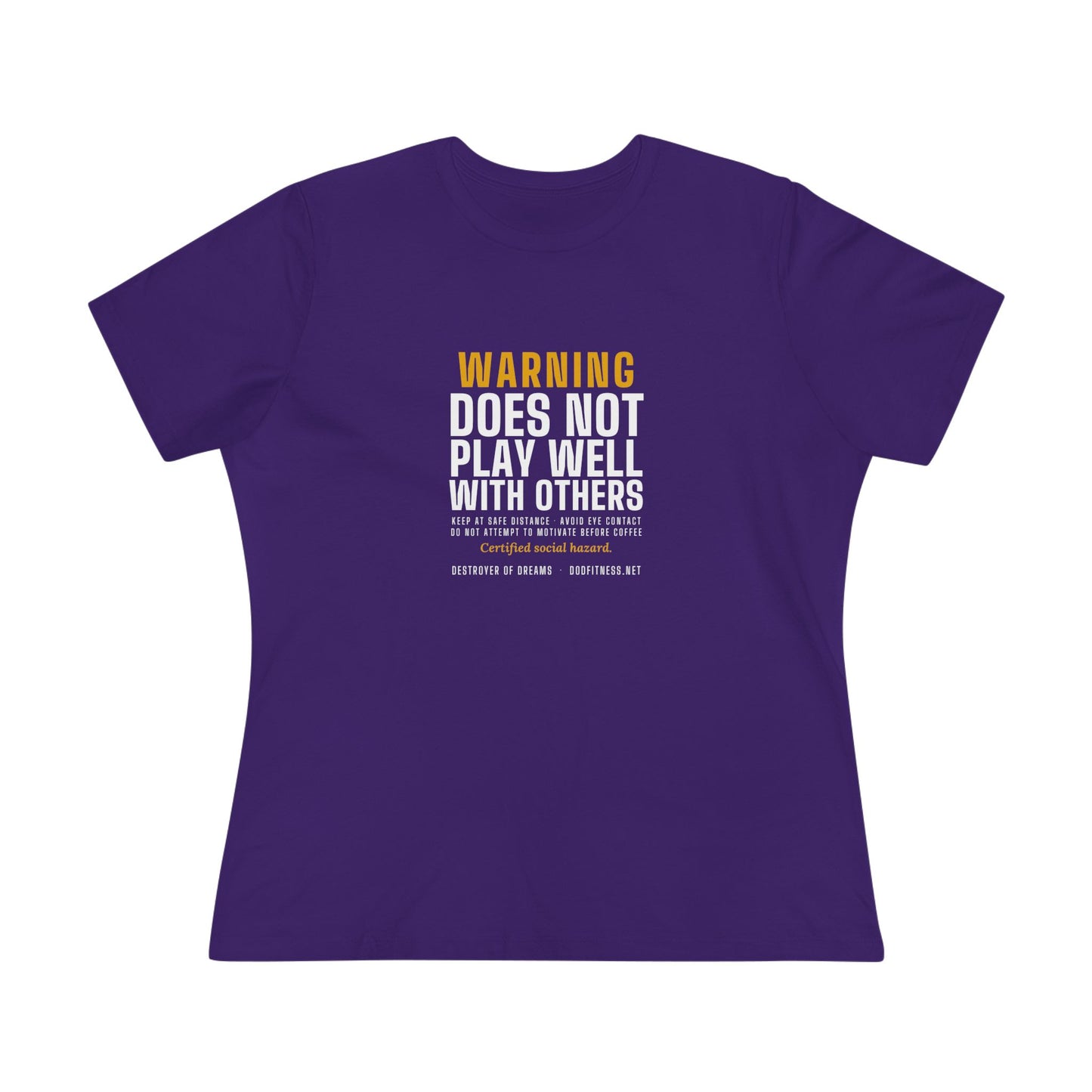 DoD Fitness - Warning Label Women's Tee