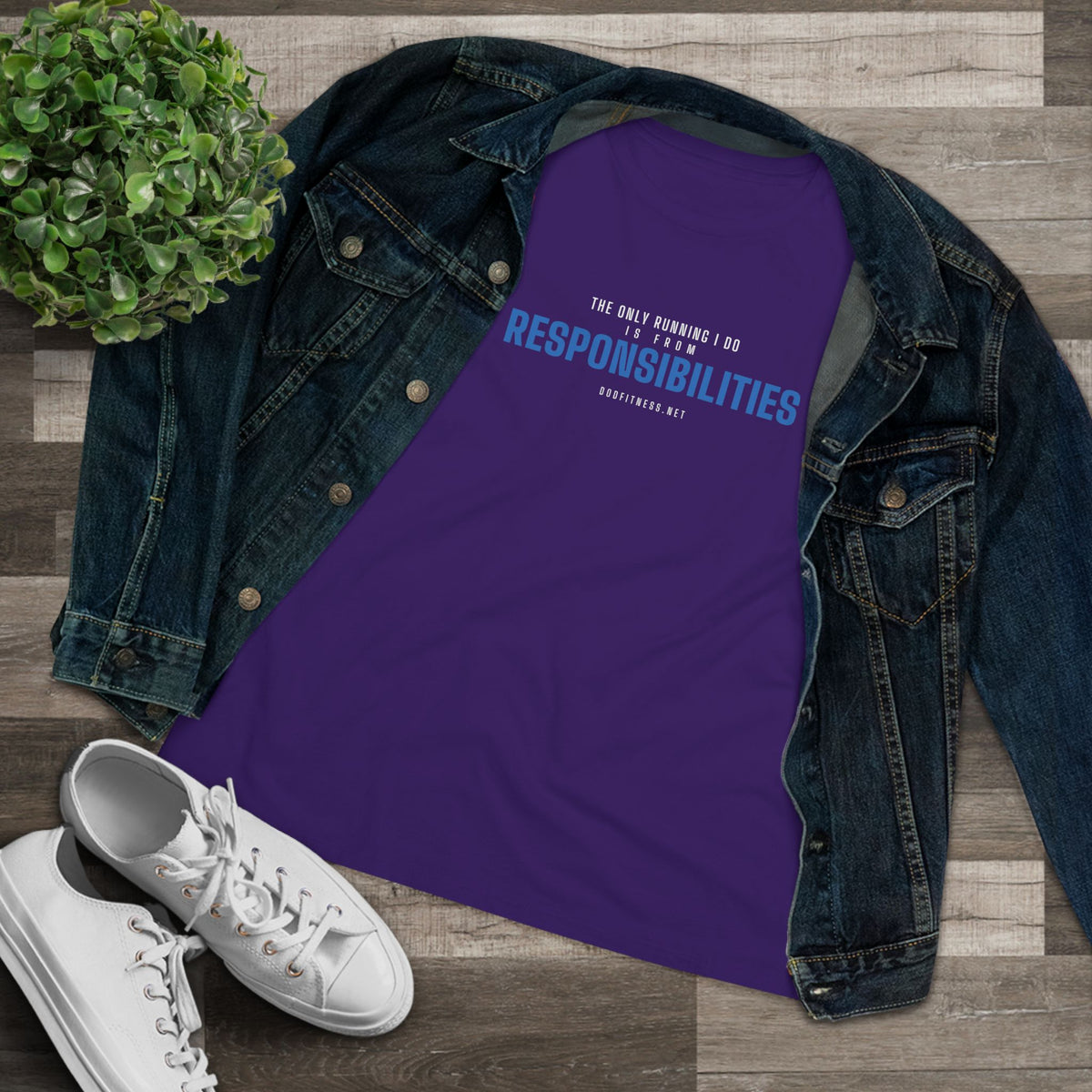 DoD Fitness - Running From Responsibilities Women's Tee
