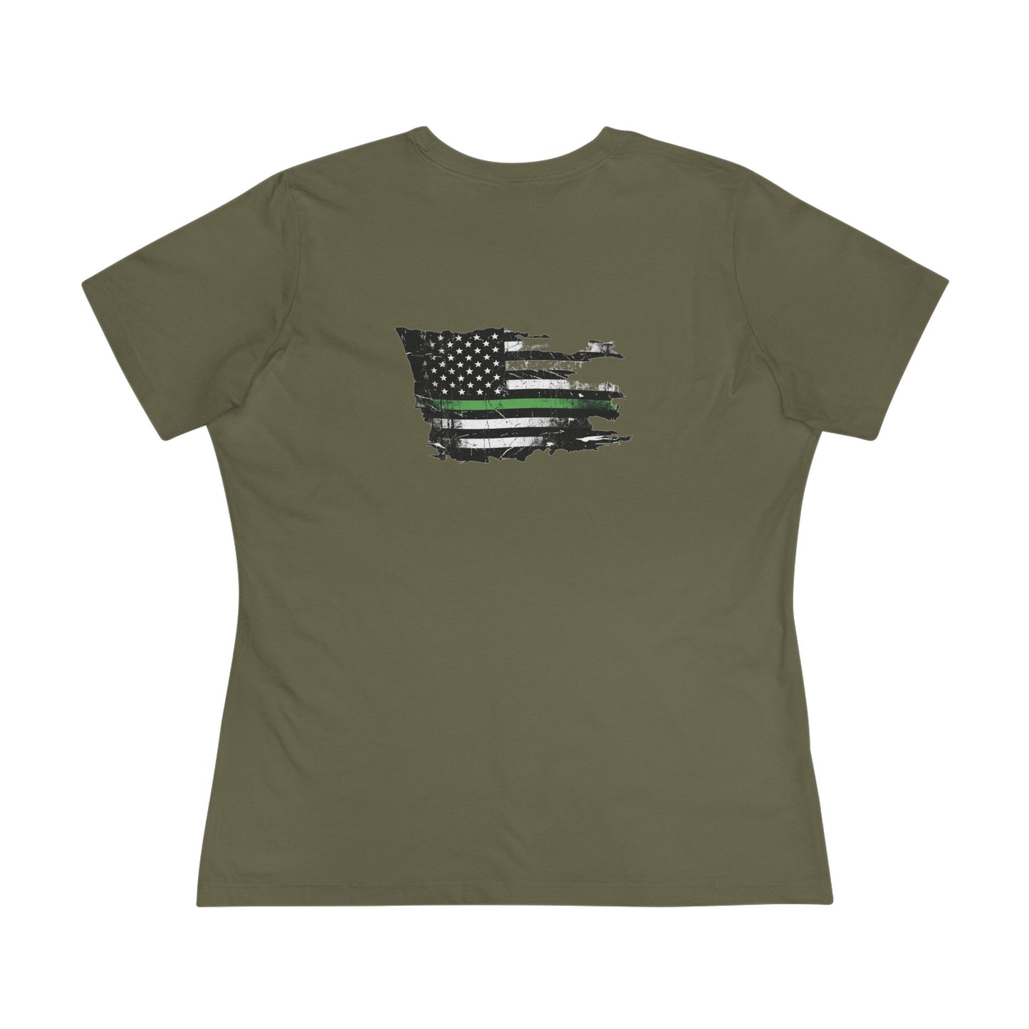 Thin Green Line women's tee - funny gym shirt by DoD Fitness