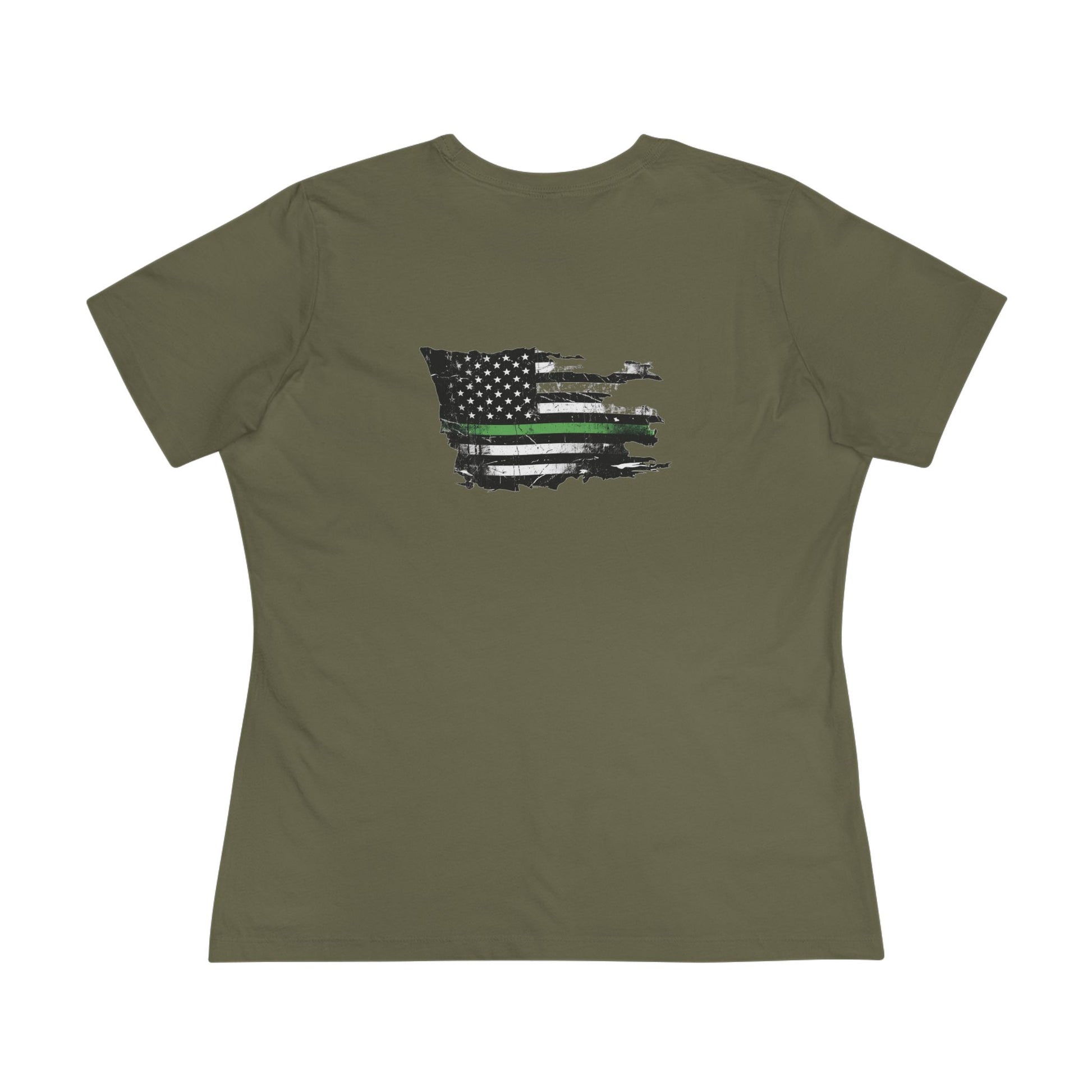 Thin Green Line women's tee - funny gym shirt by DoD Fitness