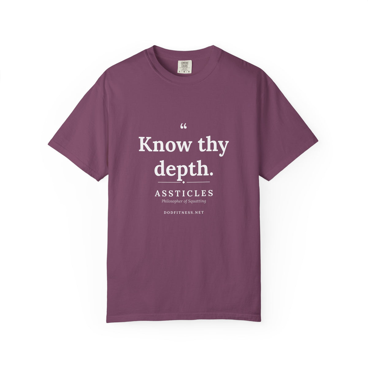 Assticles - Know Thy Depth men's tee - funny gym shirt by DoD Fitness