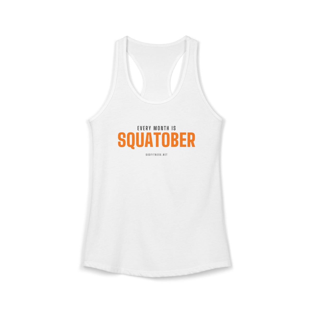 Squatober women's racerback tank - funny gym tank by DoD Fitness