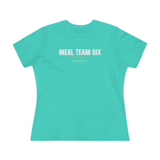 MEAL Team 6 - Special Eating Forces women's tee in Teal - funny gym shirt by DoD Fitness