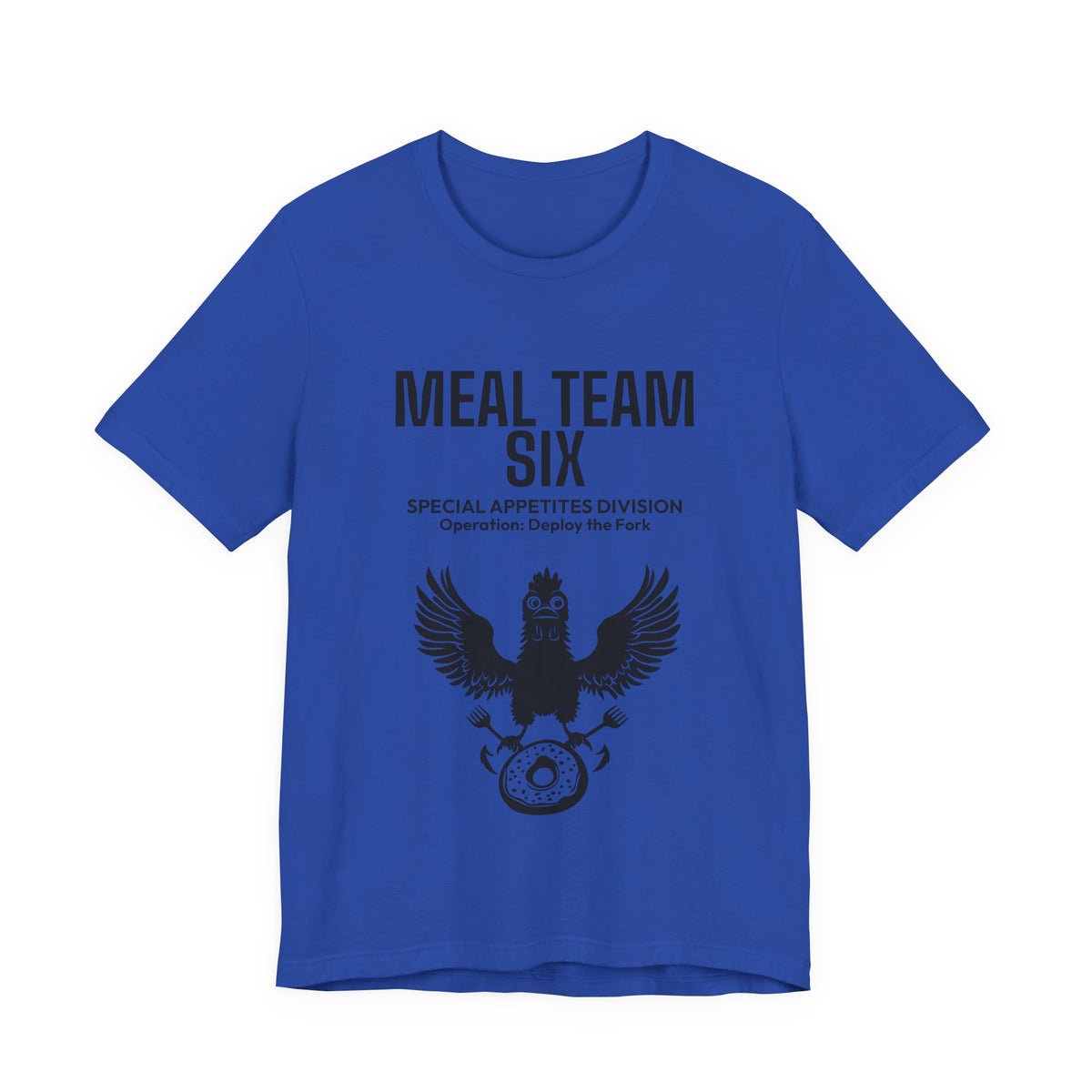 MEAL Team 6 - Deploy the Fork men's tee in True Royal - funny gym shirt by DoD Fitness
