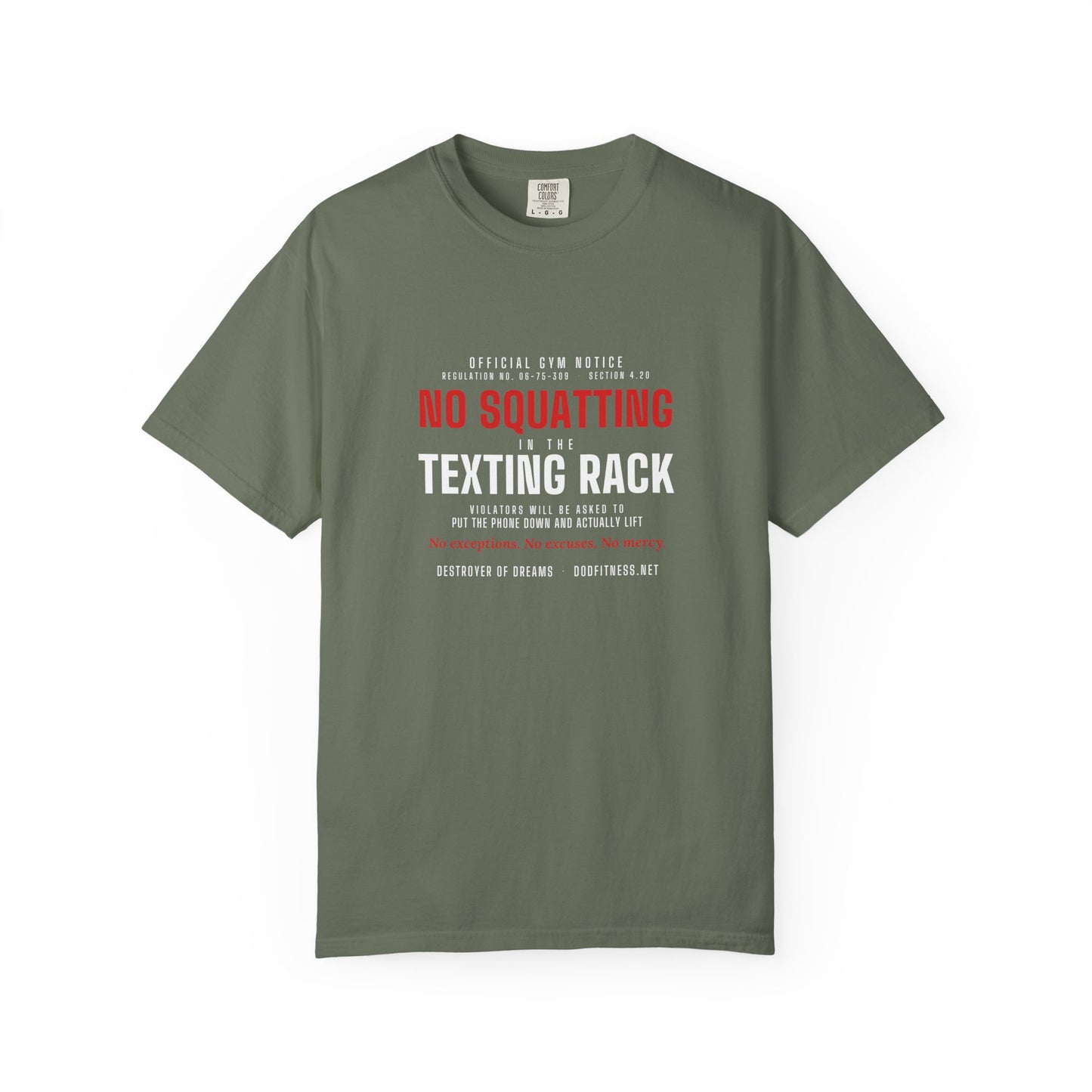 DoD Fitness - No Squatting Texting Rack Men's Tee