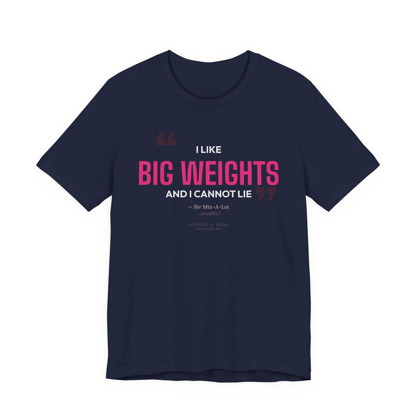 Big Weights men's tee - funny gym shirt by DoD Fitness