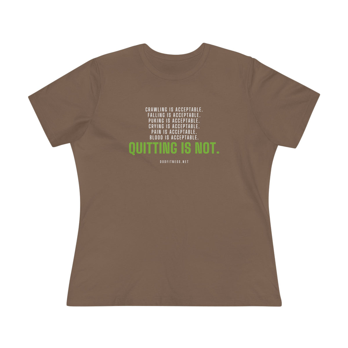 DoD Fitness - Quitting Is Not Women's Tee
