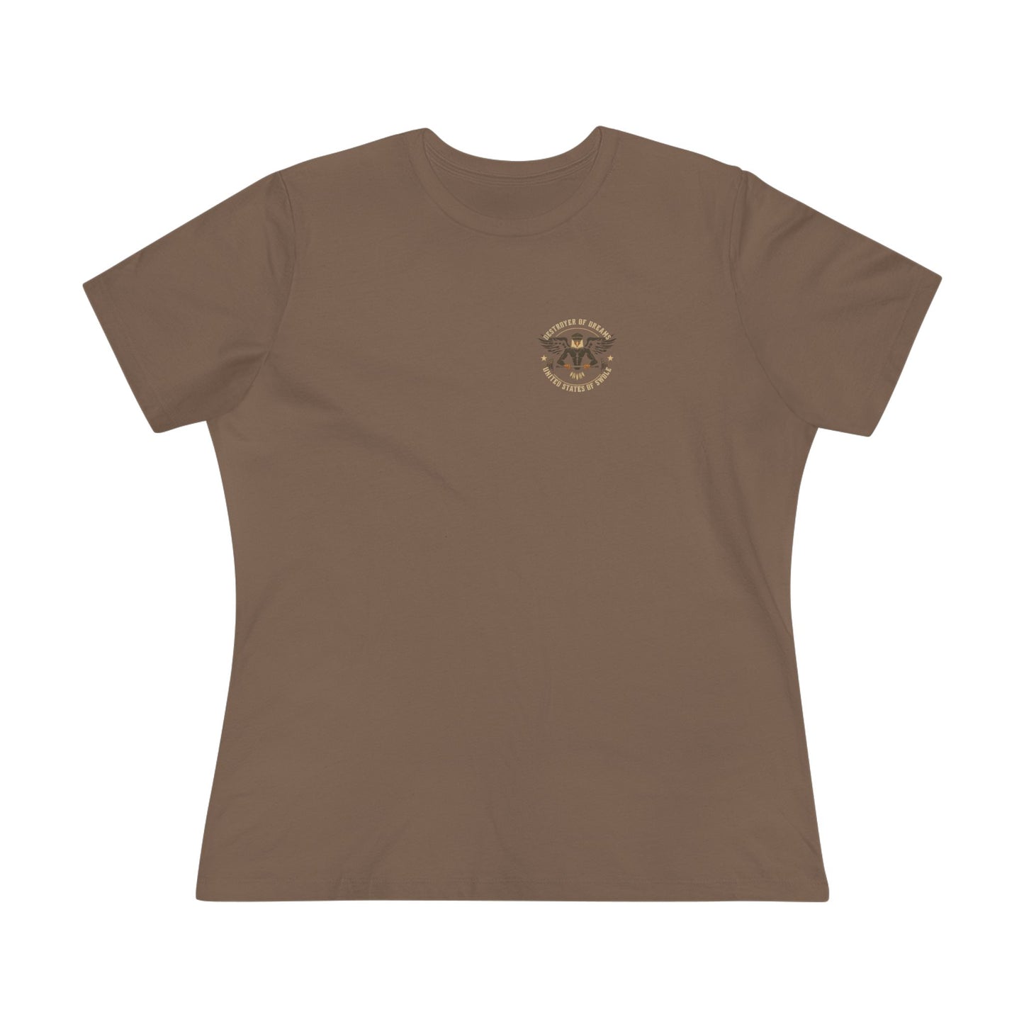 United We Serve - Military women's tee in Vintage Brown - funny gym shirt by DoD Fitness
