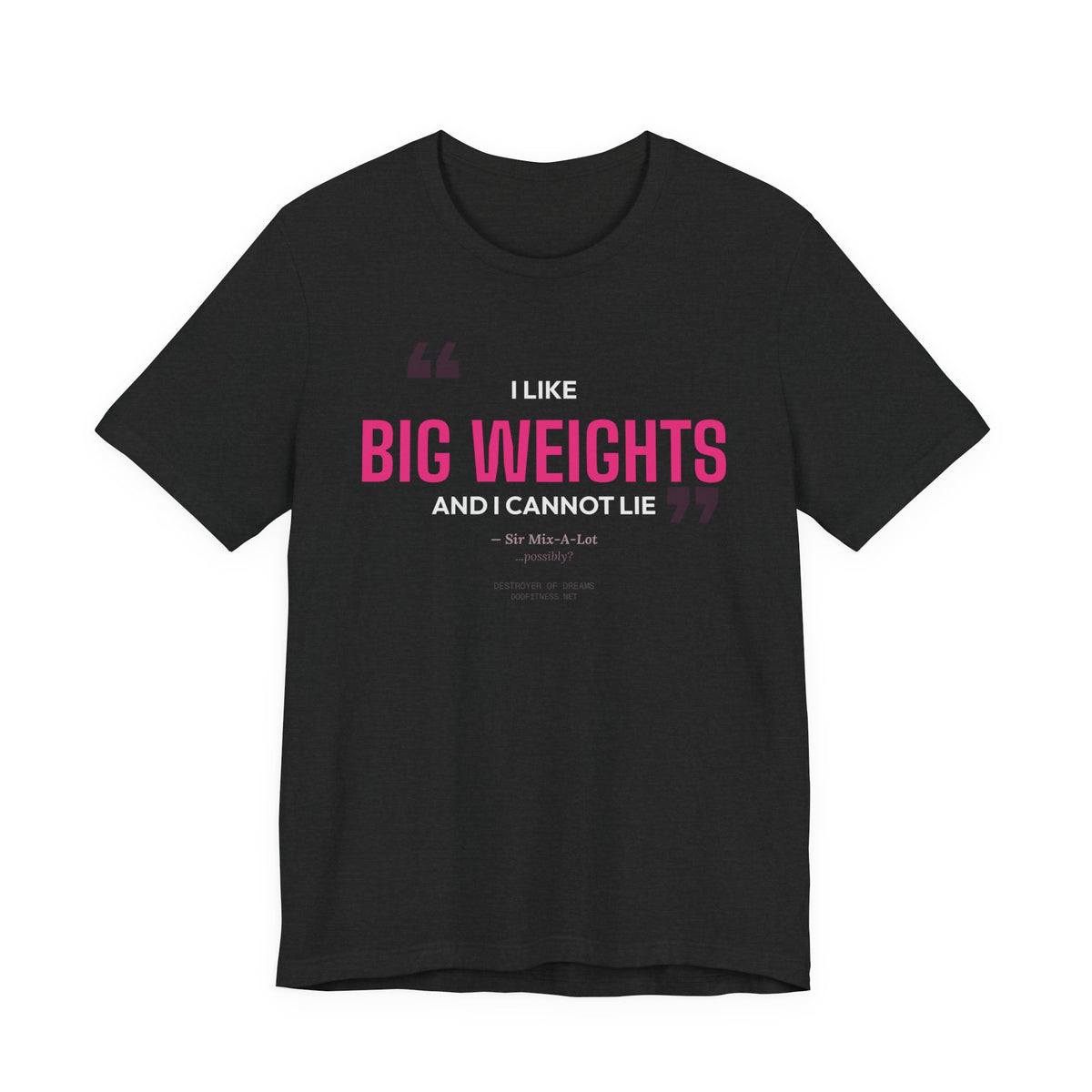 Big Weights men's tee - funny gym shirt by DoD Fitness