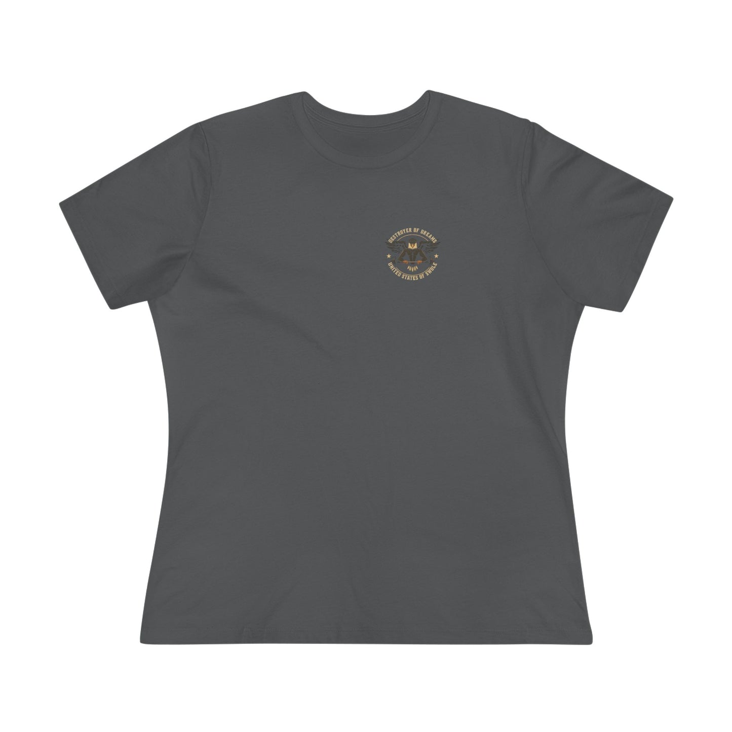 United We Serve - Military women's tee in Asphalt - funny gym shirt by DoD Fitness