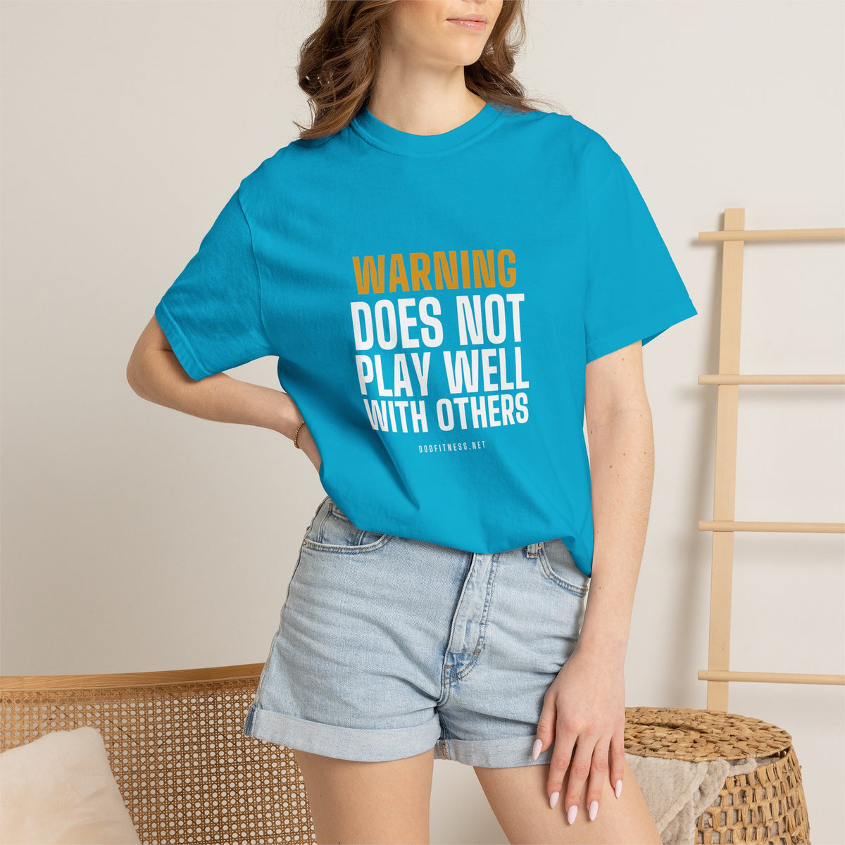 Warning Label men's tee - funny gym shirt by DoD Fitness