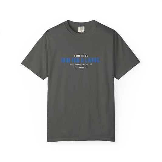Run For A Living men's tee in Pepper - funny gym shirt by DoD Fitness