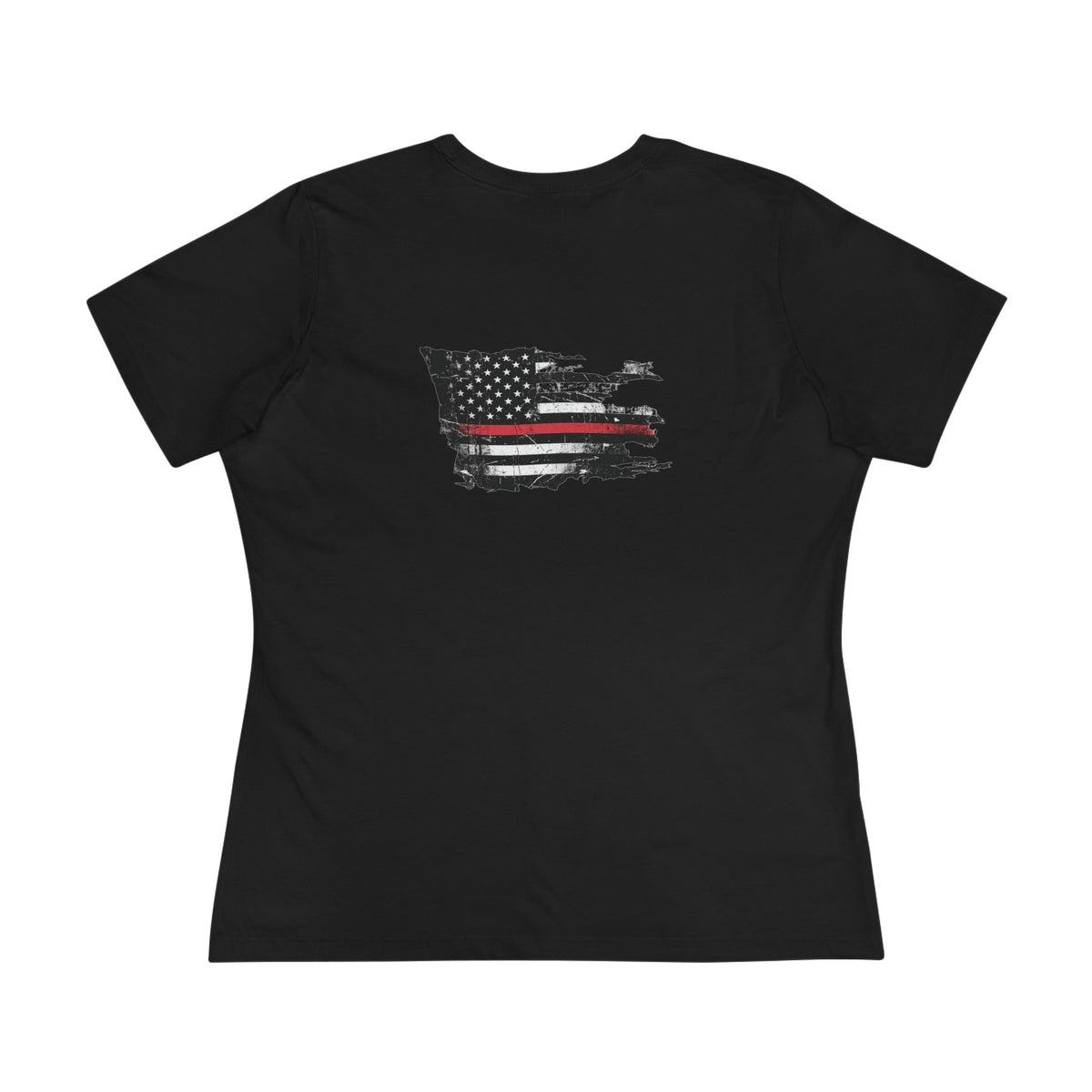 Thin Red Line women's tee - funny gym shirt by DoD Fitness