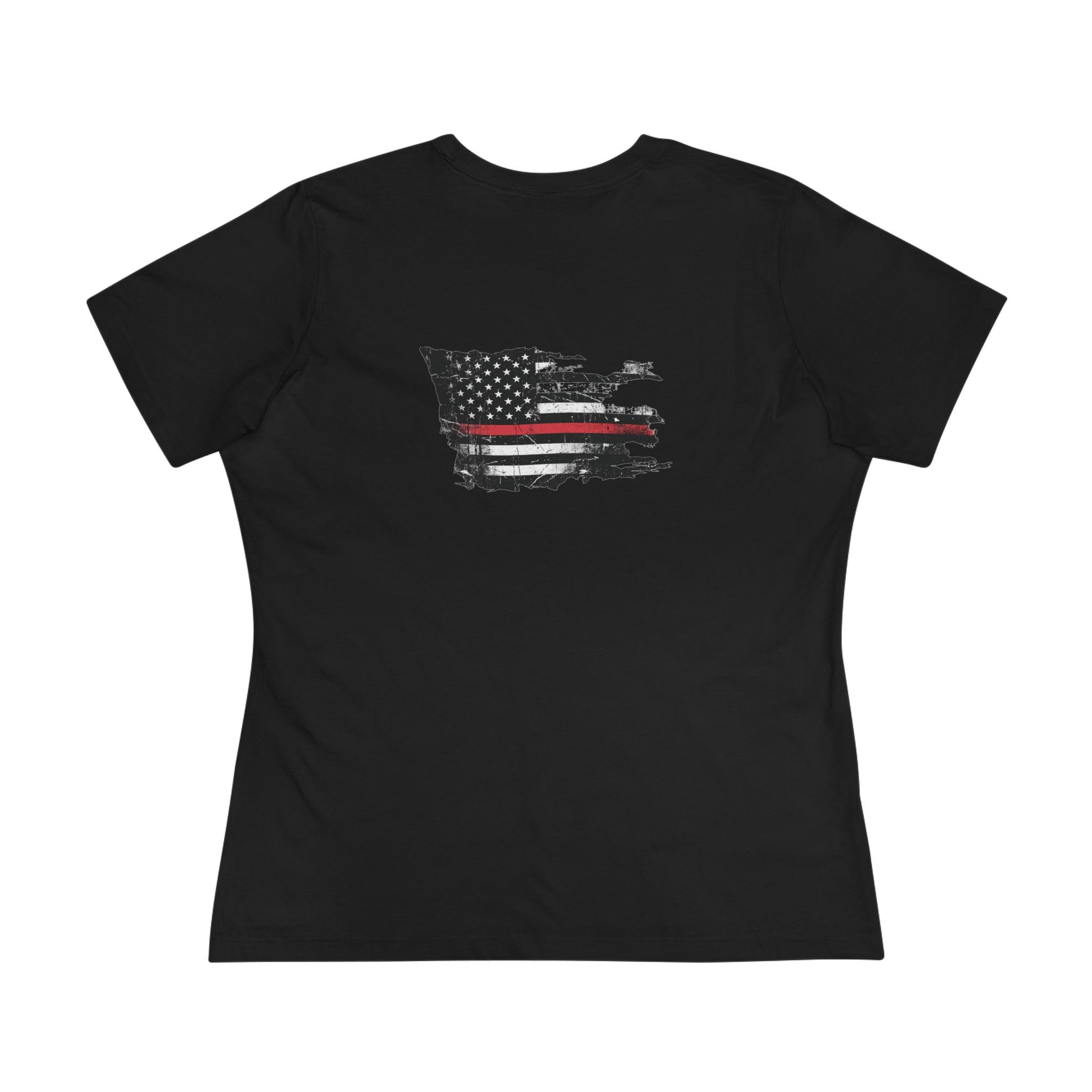 Thin Red Line women's tee - funny gym shirt by DoD Fitness