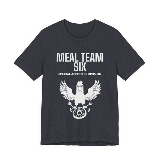 Meal Team Six tee in Heather Navy - funny gym shirt by DoD Fitness