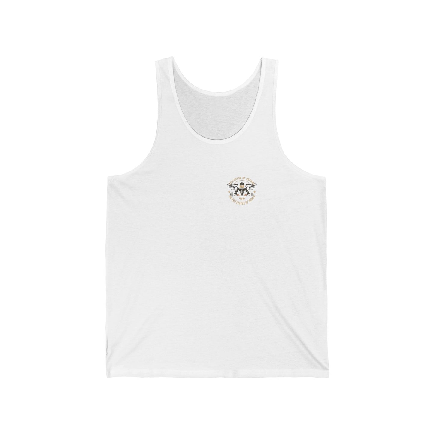 United We Serve - Military men's tank in White - funny gym shirt by DoD Fitness