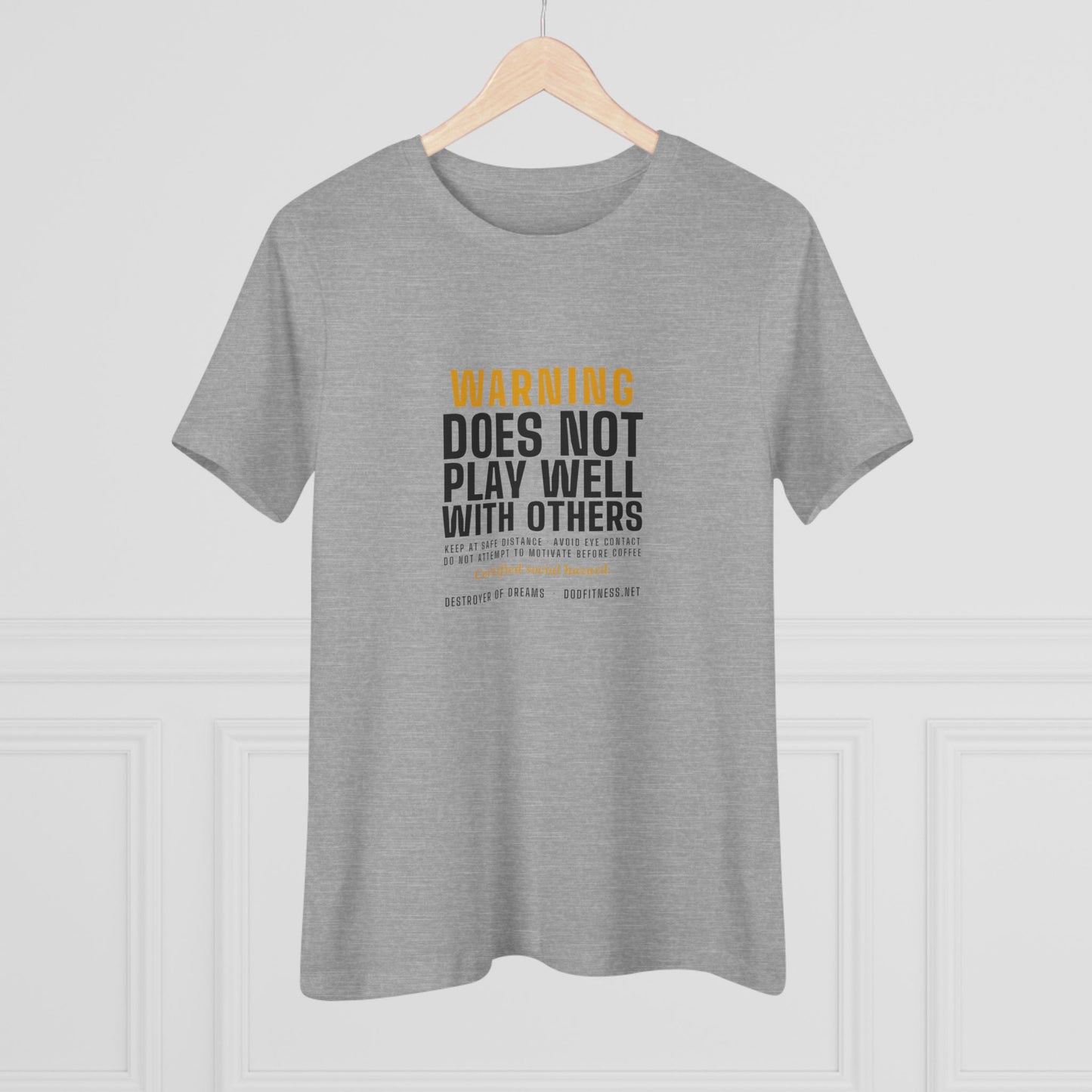 DoD Fitness - Warning Label Women's Tee