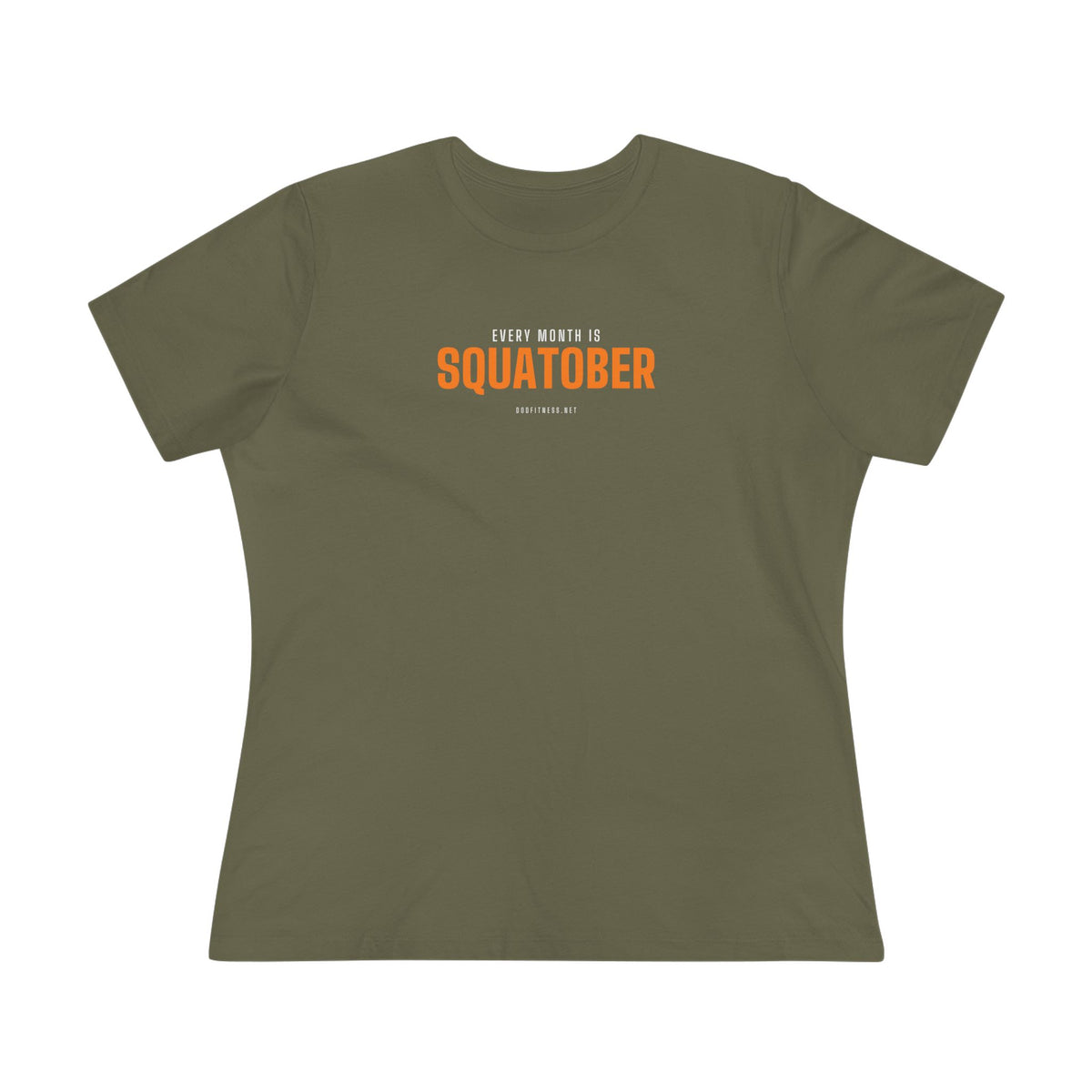 Squatober women's tee in Asphalt - funny gym shirt by DoD Fitness