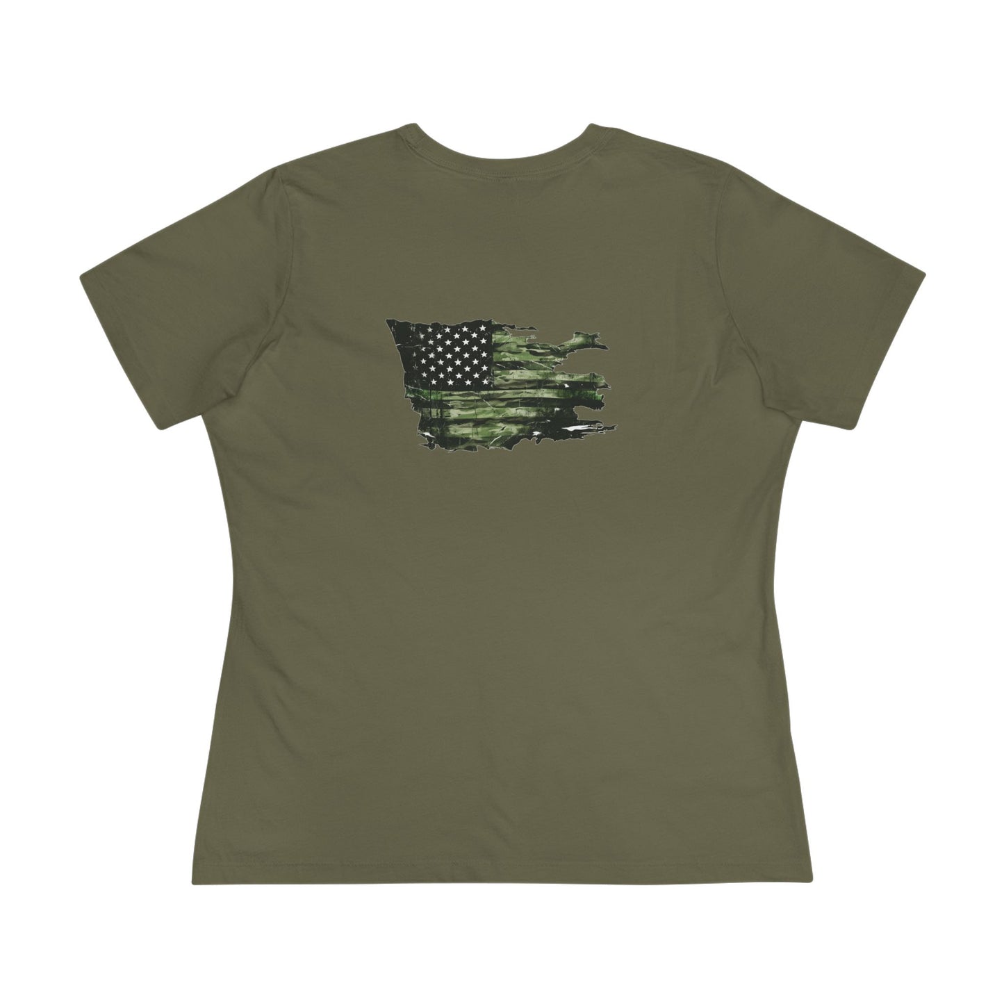 United We Serve - Military women's tee - funny gym shirt by DoD Fitness