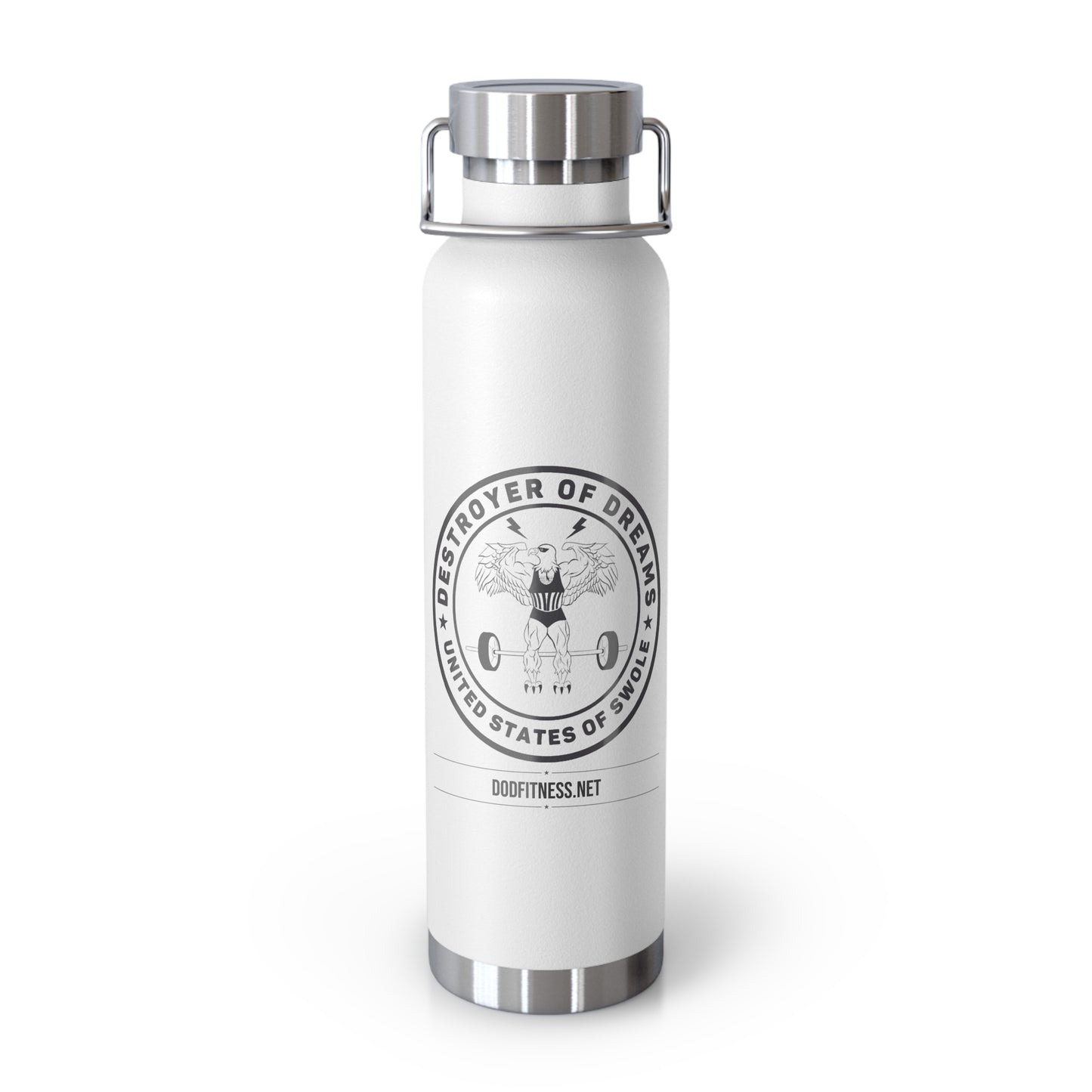 Fitness Logo Water Bottle — 22oz Copper Vacuum Insulated Sports Bottle