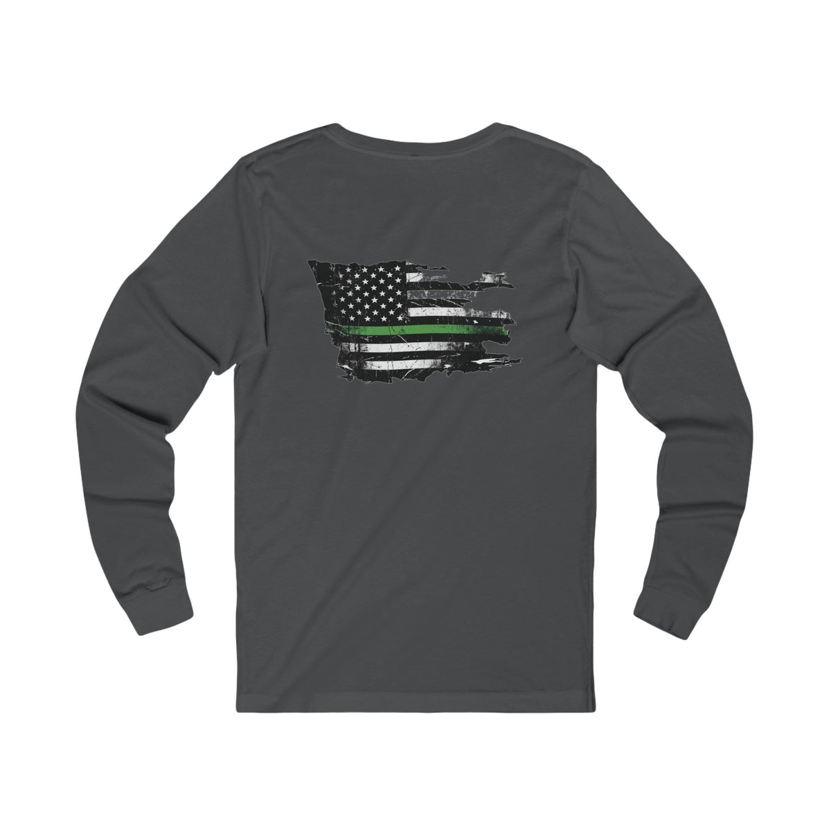 Thin Green Line long sleeve - funny gym shirt by DoD Fitness
