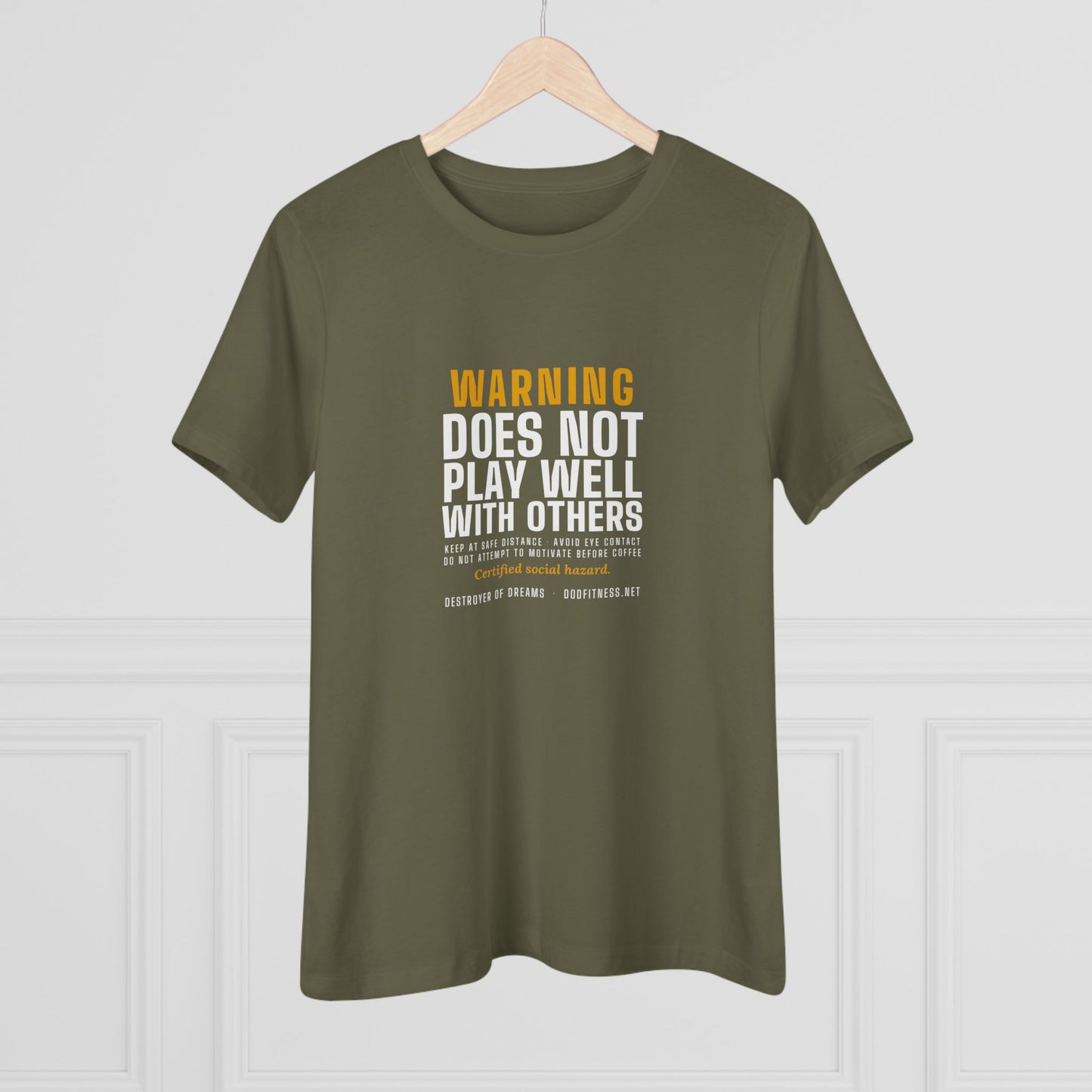 DoD Fitness - Warning Label Women's Tee