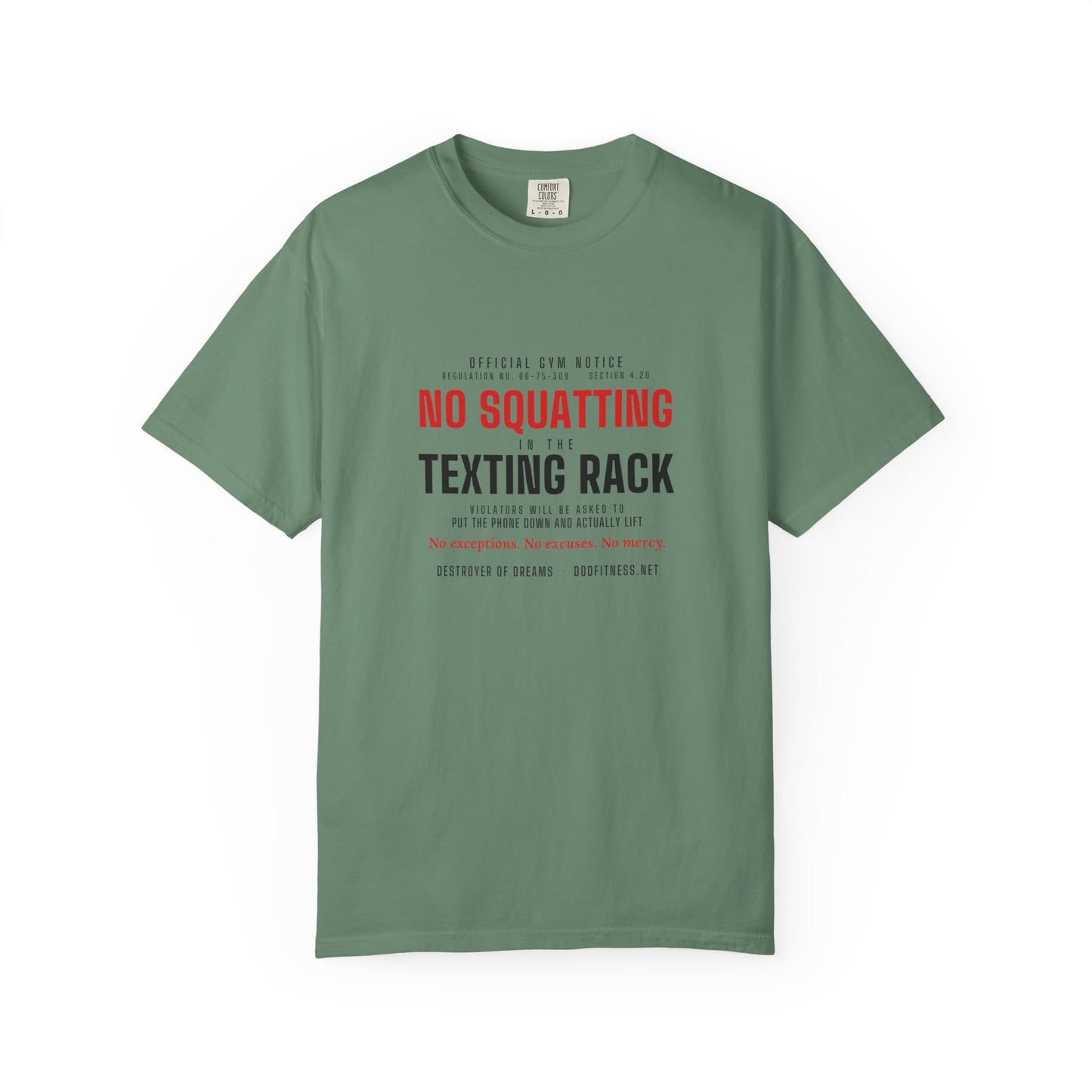 DoD Fitness - No Squatting Texting Rack Men's Tee
