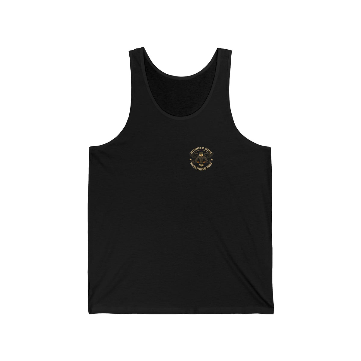 United We Serve - Military men's tank in Black - funny gym shirt by DoD Fitness