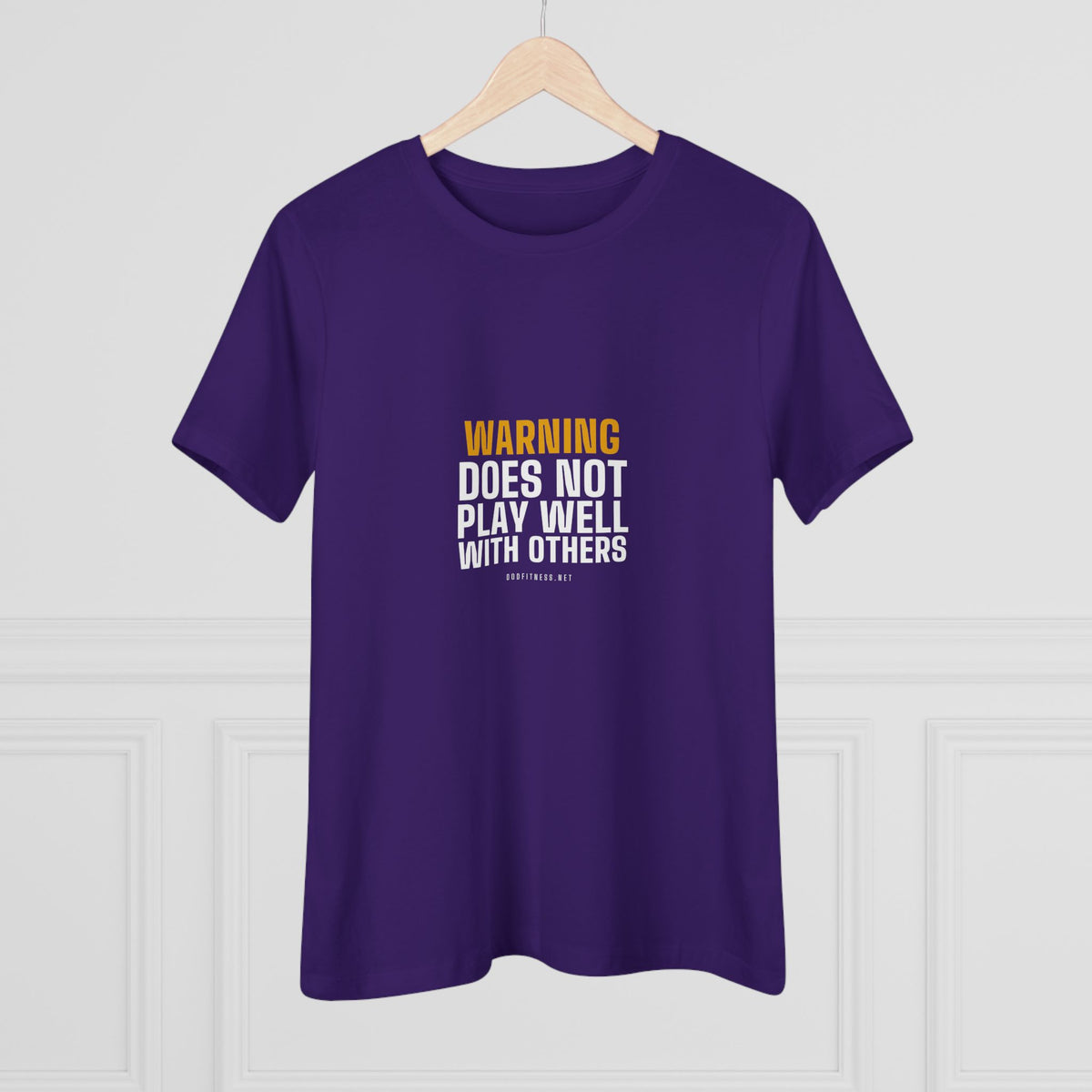Warning Label women's tee - funny gym shirt by DoD Fitness