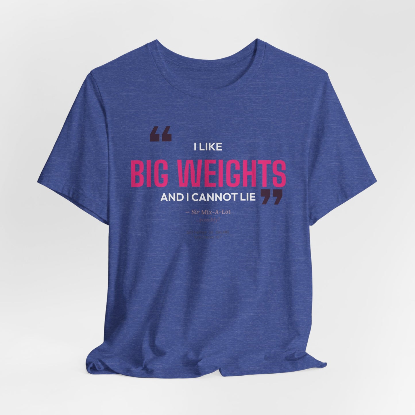 Big Weights men's tee - funny gym shirt by DoD Fitness