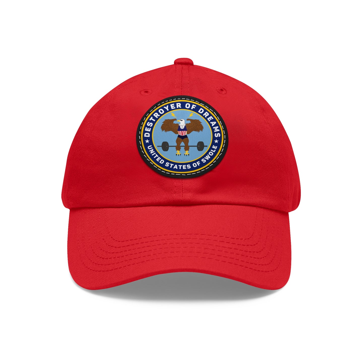 DOD Dad Hat with Leather Patch (Round)