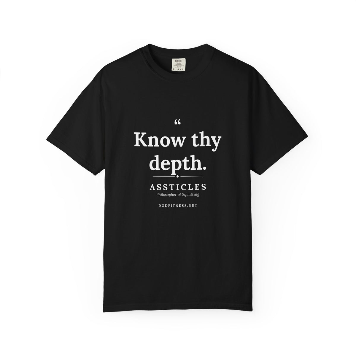 Assticles - Know Thy Depth men's tee - funny gym shirt by DoD Fitness